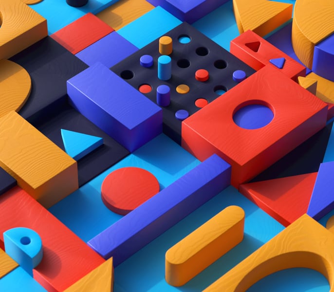 multi-coloured blocks